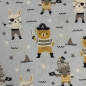 Preview: Baumwolle "Pirate Animals Gang" hellblau